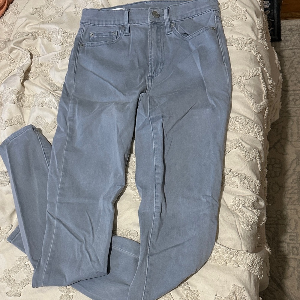 GAP 1969 High Rise Skinny Jeans in Slate Blue